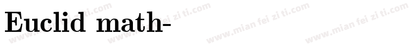 Euclid math字体转换